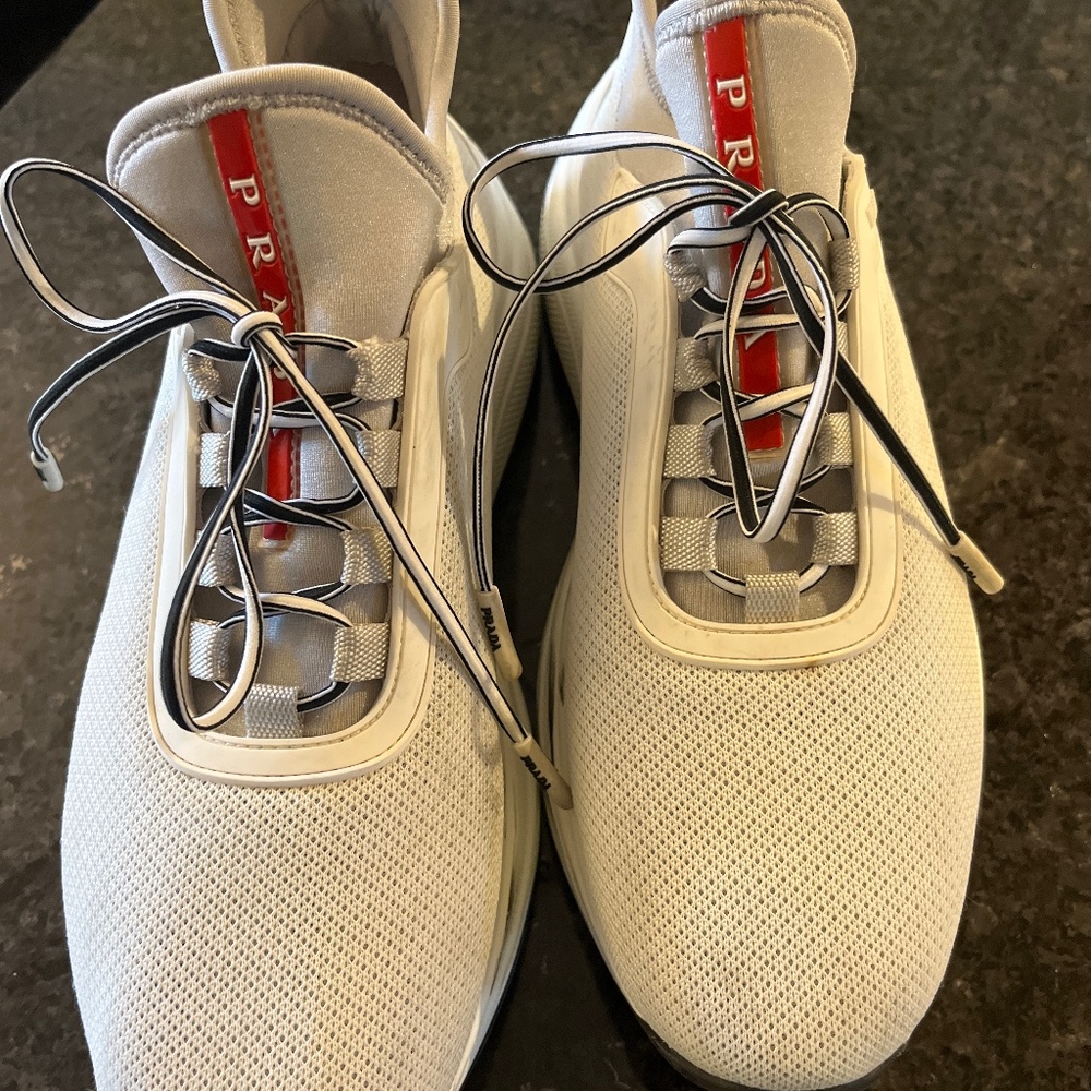 Prada mesh paneled sneakers